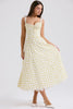 white vintage floral print cotton bustier sundressâ¨