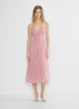 Chiffon tiered V-neck midi dressâ tart pink
